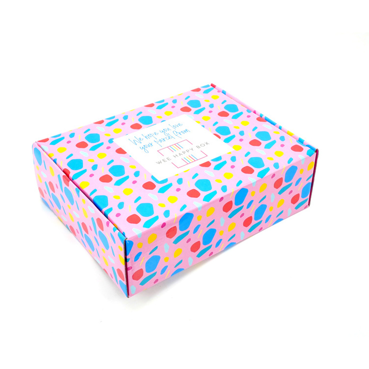 Custom made colorful girl present set candy paper packaging party packs mailer box happy birthday gift box for kids