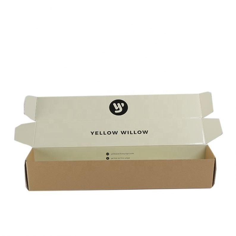 Custom boxes thin long size shipping box corrugated cardboard tuck top paper box packaging for umbrella