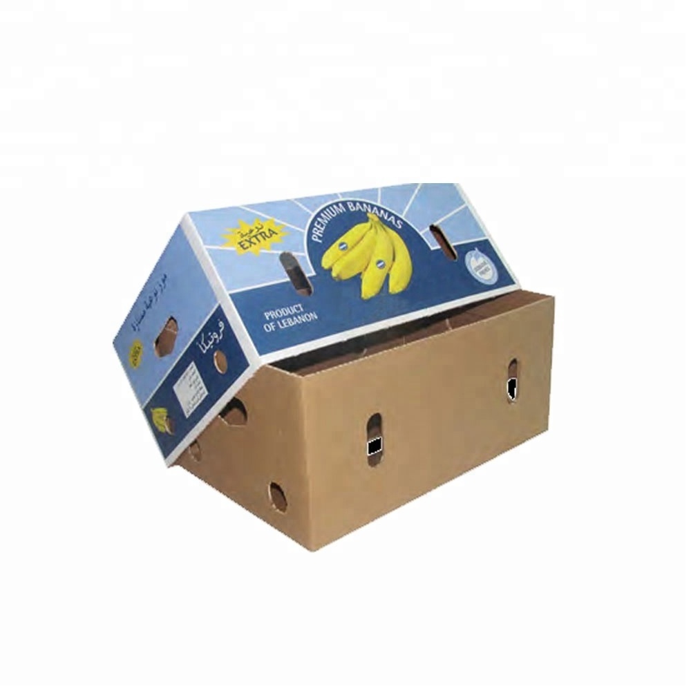 Paper Craft agriculture package corrugated banana cardboard package boxes with large size