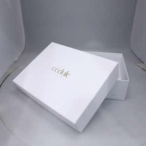 Brand Logo Luxury gold foil rigid cardboard top lid gift box luxury clothing boxes for packiging