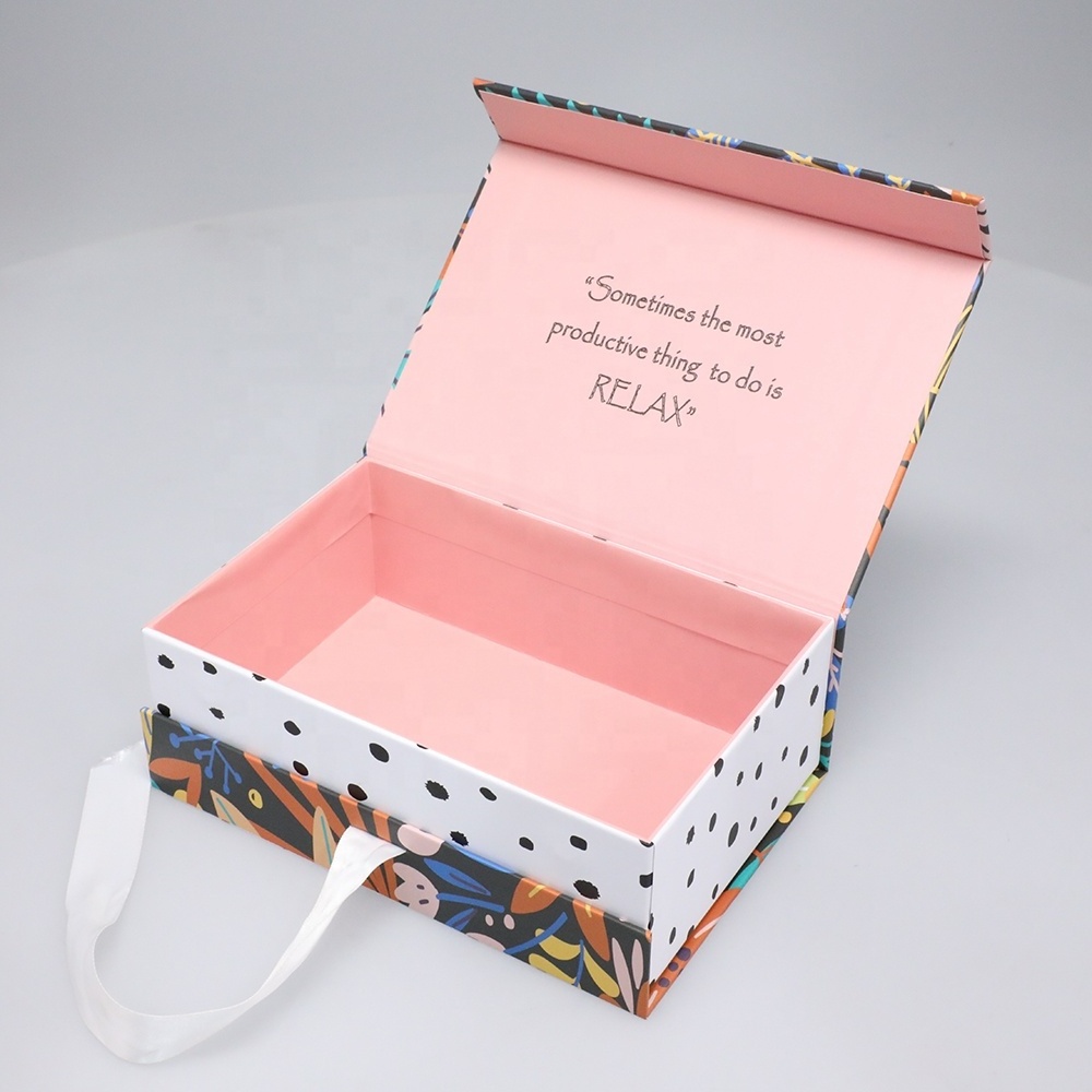 Wholesale folding custom printed box print your own logo flat folding gift box with bottom price and free samples