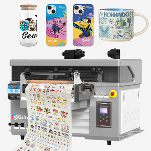 Giftec Low Price Automation Uv Printer A3 Flat Bed Tumbler in One Printing Machine Xp600 Uv DTF Sticker Mobile Cover Printer 120