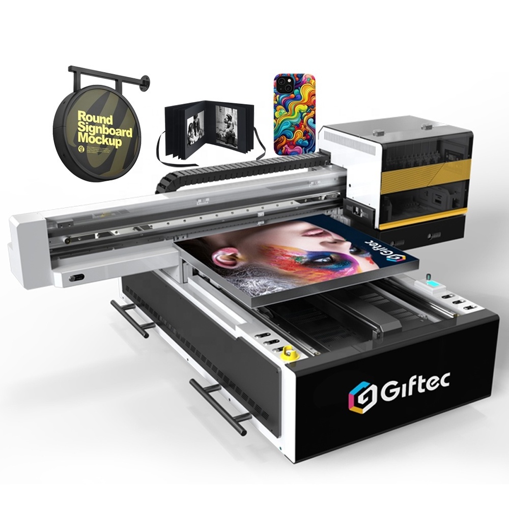 Giftec digital technology uv printer 6090 for business idea photo album anime phone case advertising billboard printing machines