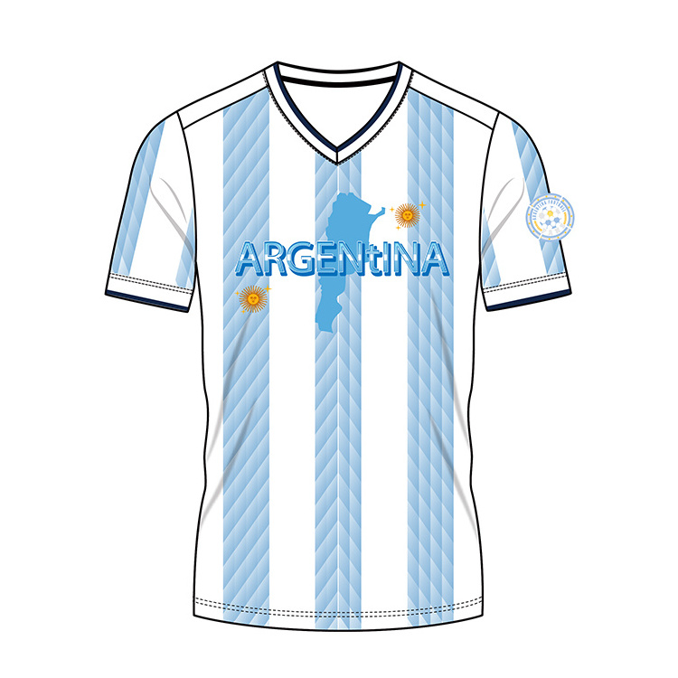 Costumbre La Copa Del Mundo 2022 Camiseta Seleccion De Futbol Argentina 3 Estrellas Messi Juniors Ninos Soccer Jerseys Original