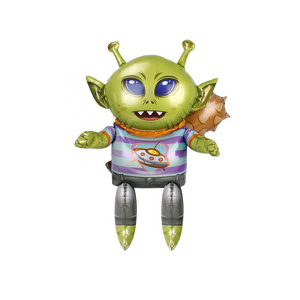 Gift Toy 3D Alien Monster Foil Balloons Inflatable Cartoon Cute Cosmic Theme Birthday Party Decoration Decoration