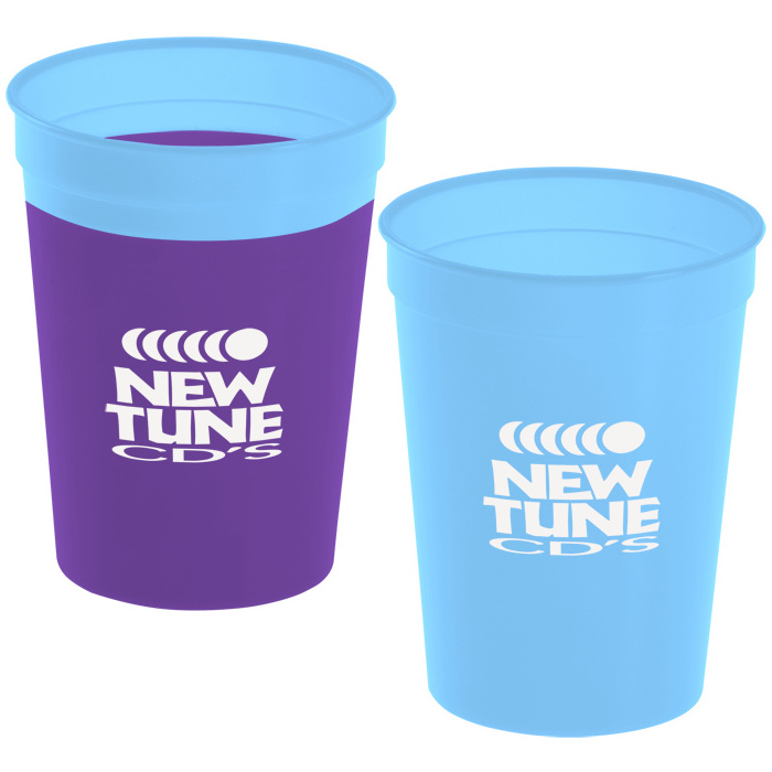 16oz Reusable Plastic Drinking cup tumbler with lid and straw Stadium cup Cold Color Chang cups