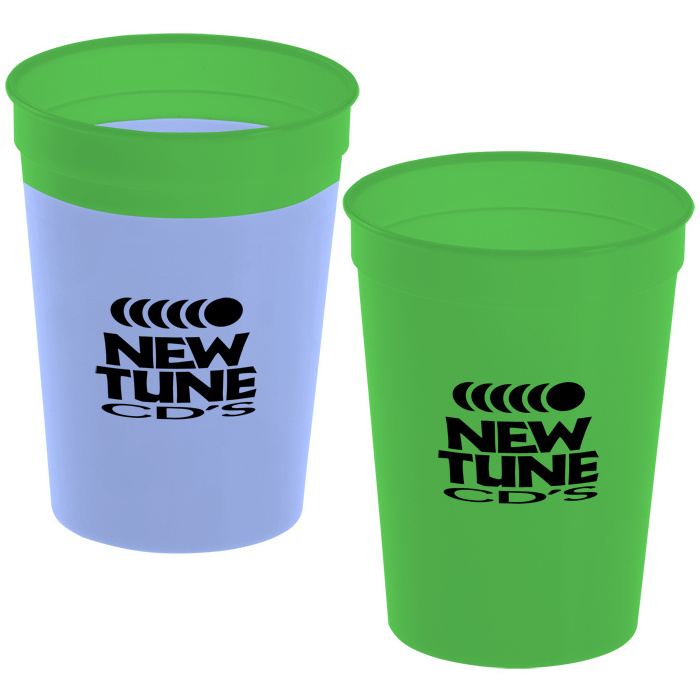 16oz Reusable Plastic Drinking cup tumbler with lid and straw Stadium cup Cold Color Chang cups