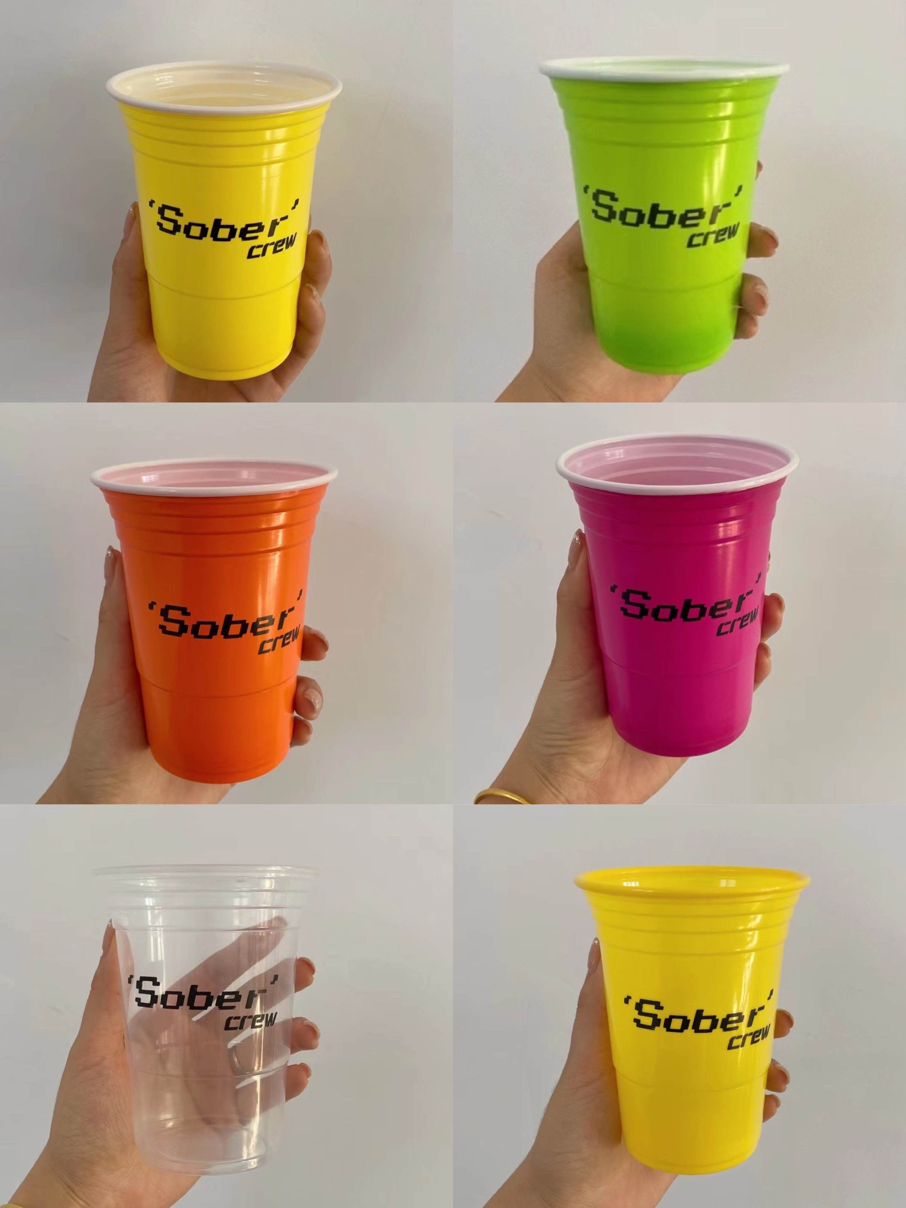 Wholesale Customized Branded Logo Reusable 12/16 Oz Plastic Disposable PP Cups Custom Beerpong Set Beer Pong Party Cups Red Cup