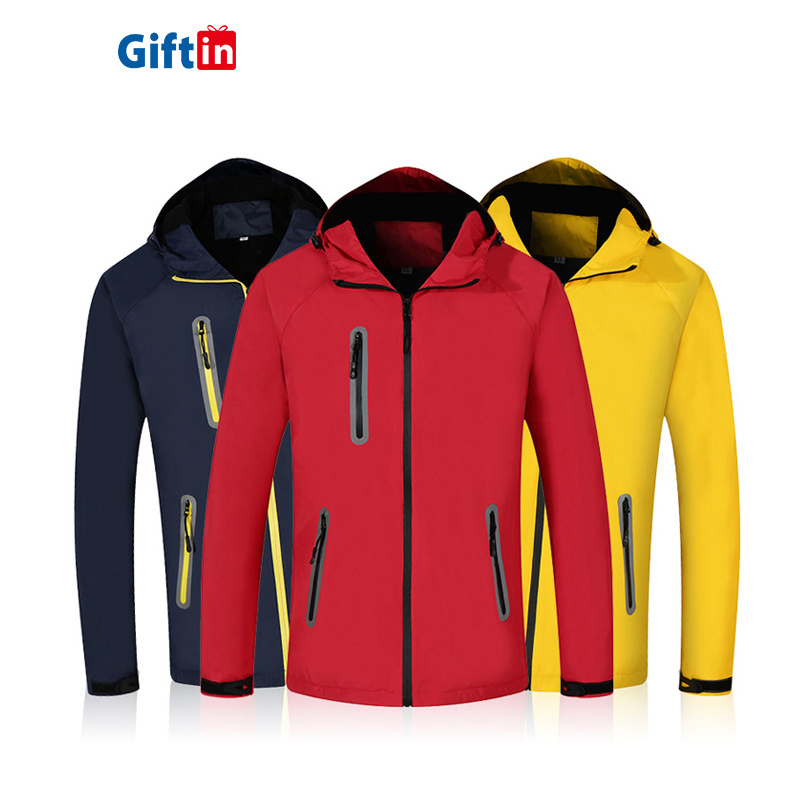 Men Clothing 2020 Jackets Waterproof Winter Fashion Black Red Yellow Polyester Reflective Windbreak Jacket