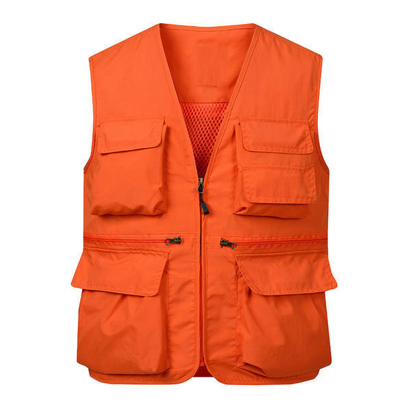 Wholesale Outdoor Waistcoat Multi Pocket Functional fisherman Journalist Photography Men Cargo Work Vest