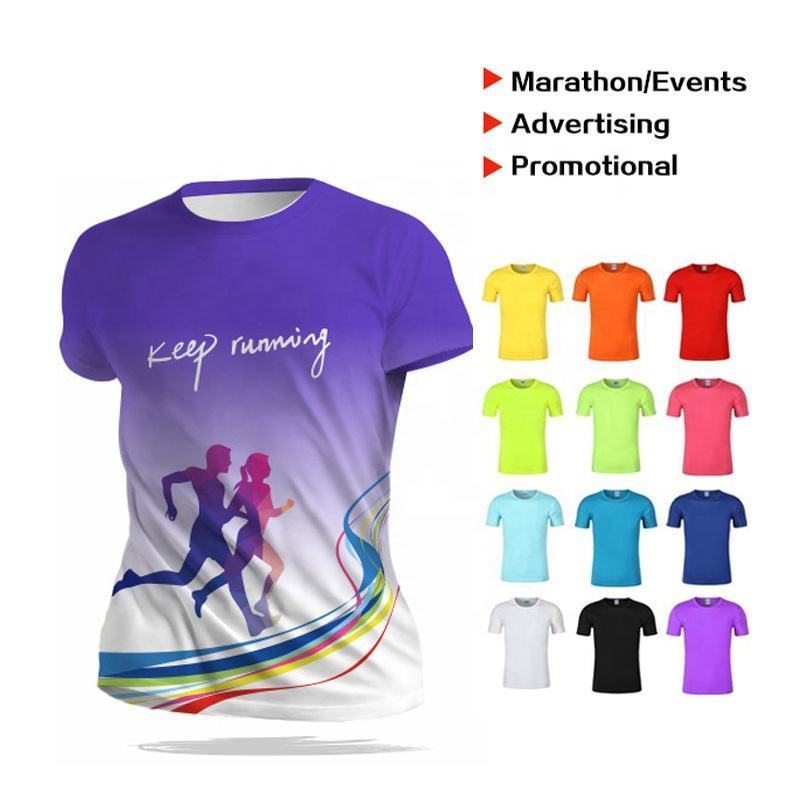 OEM all over printing waffle polyester running plaid t shirt custom sports marathon shirts sublimation tshirt men t shirt