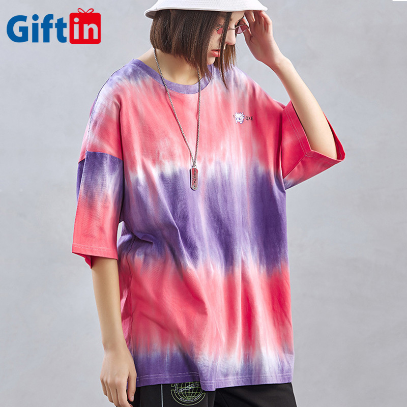 New design china custom t-shirts tie dye for woman low moq summer hip hop fashion tank tops factory price custom