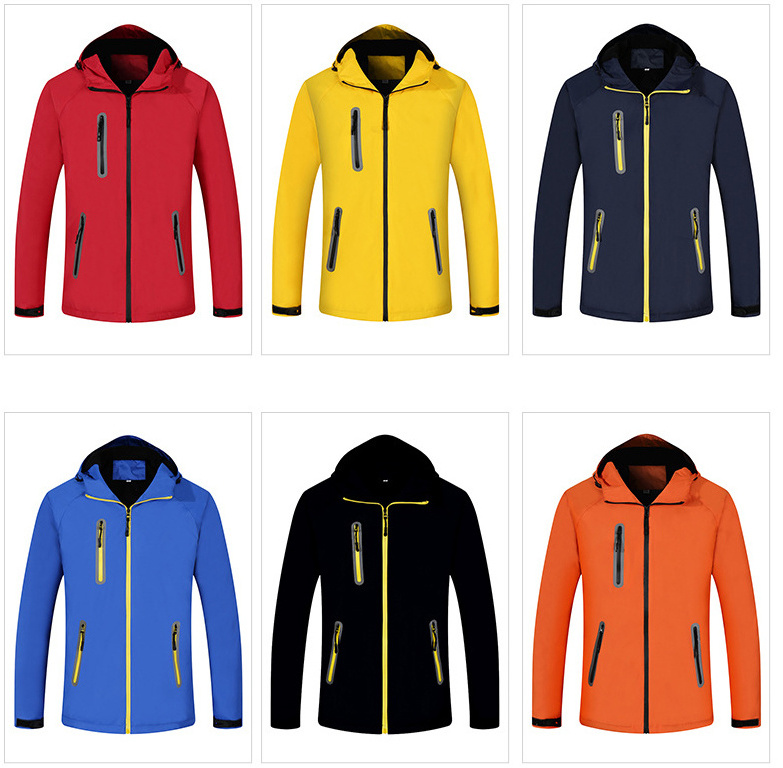 Men Clothing 2020 Jackets Waterproof Winter Fashion Black Red Yellow Polyester Reflective Windbreak Jacket