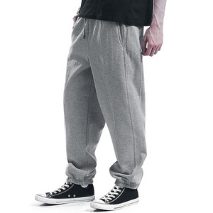 Luxury quality custom logo basic sportswear pants plain windbreak loose fit trousers men jogger pants for gym jogging