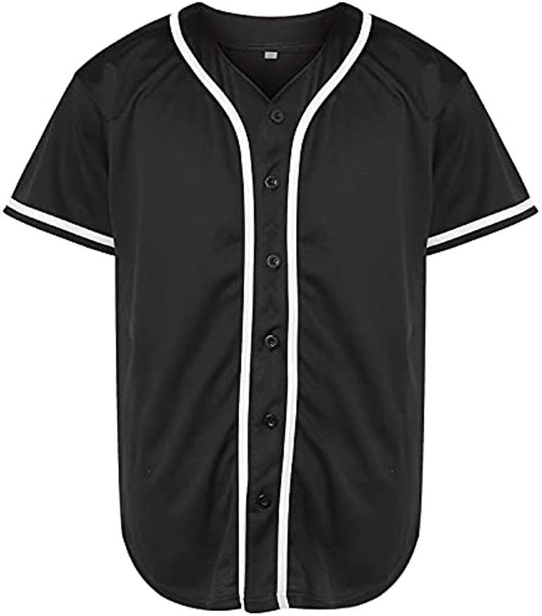 Custom Embroidery Double Knitted Youth Blank Baseball Shirts Sublimation Jersey Usa Softball Mesh Button Down Baseball Jersey