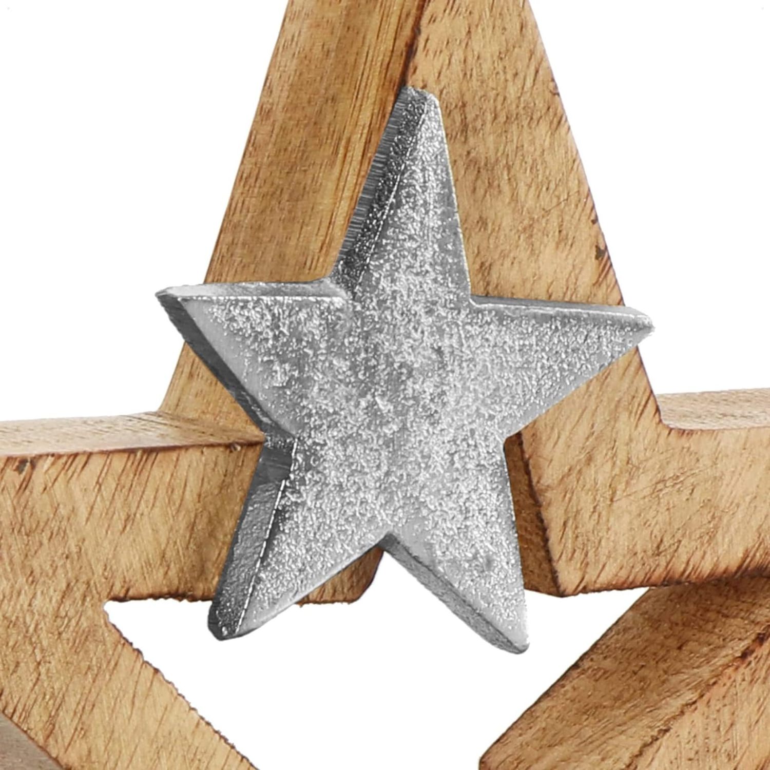 Decorative Stars Made of Aluminum and Wooden Unique Design Custom Finished Sculpture For Table Top Decorative With Low Price