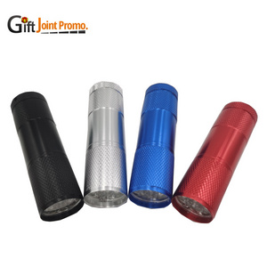 Promotional Gift Multi Colors Led Torch Mini 9led Mini Pocket Flashlight Uv Torch Flashlight