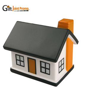 Promotional Cheap Advertising House Shape Stress Ball With LOGO PU House Foam Ball