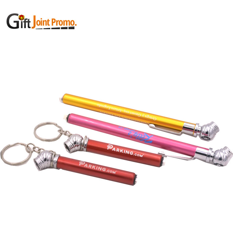 Promotional Pencil Tire Pressure Gauge with LOGO, Customized Tire Pressure Gauge with Keychain