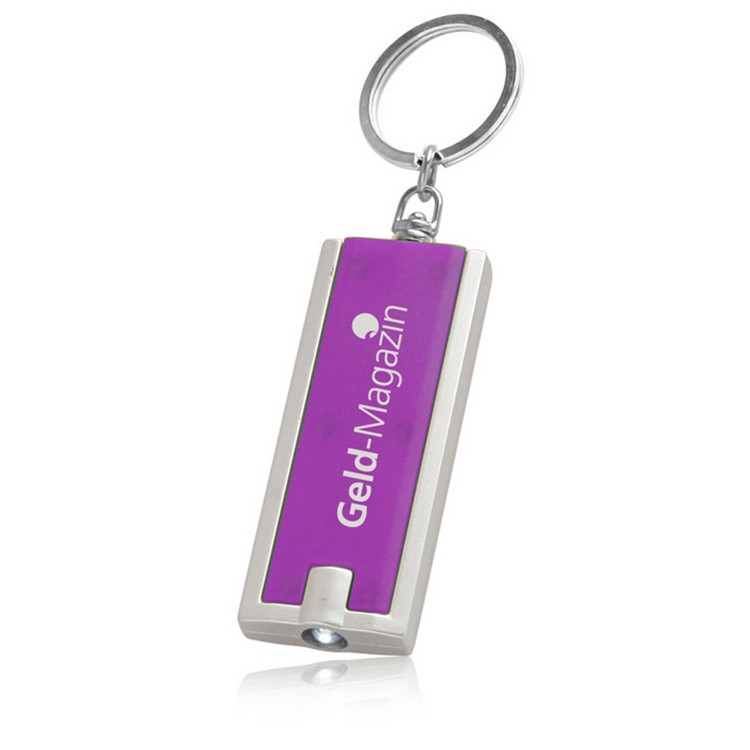 Top Popular Promotional LED Keychain/LED Flashlight Tag/Rectangular LED Key chain