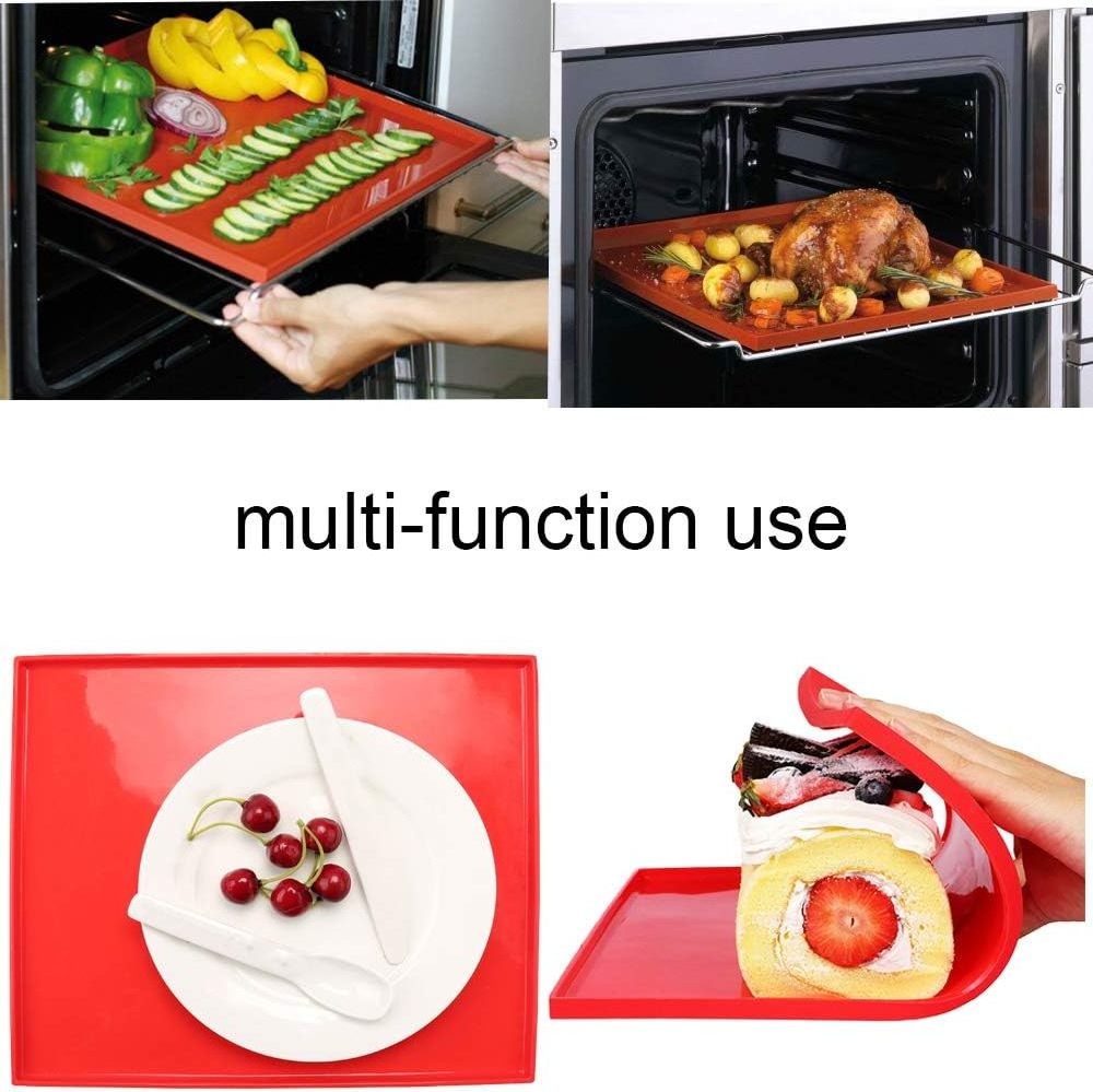 Swiss Roll Cake Mat Flexible Multipurpose Silicone sheet Nonstick jelly roll pan Baking Tray Pastry Mat Pizza Cookies Mold