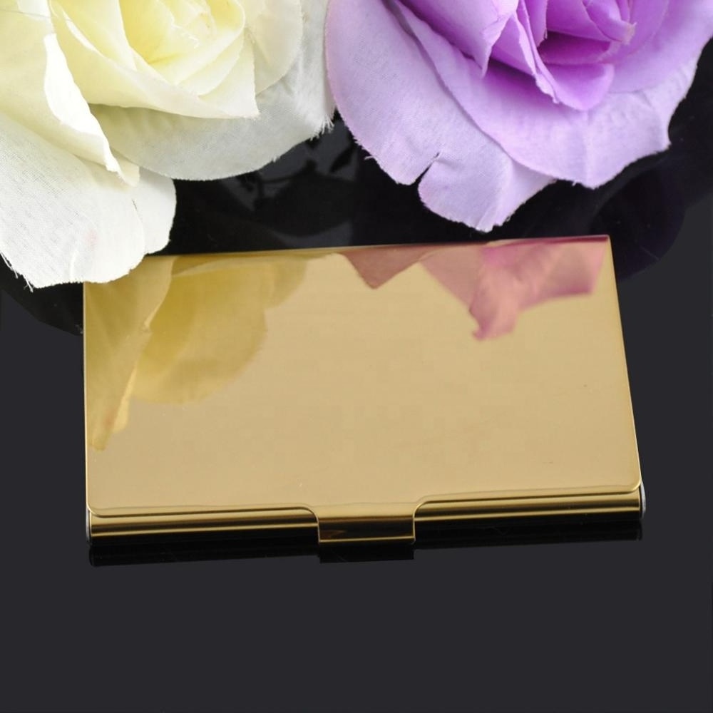 Factory price stainless steel golden business card holder in stock