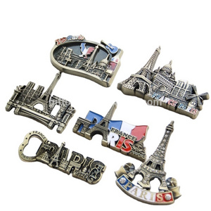 Travel 3D Tower model building metal fridge magnet Magnetic stickers French Paris decorative refrigerator Sticker home decor