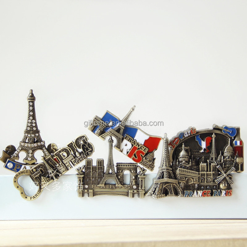 Travel 3D Tower model building metal fridge magnet Magnetic stickers French Paris decorative refrigerator Sticker home decor