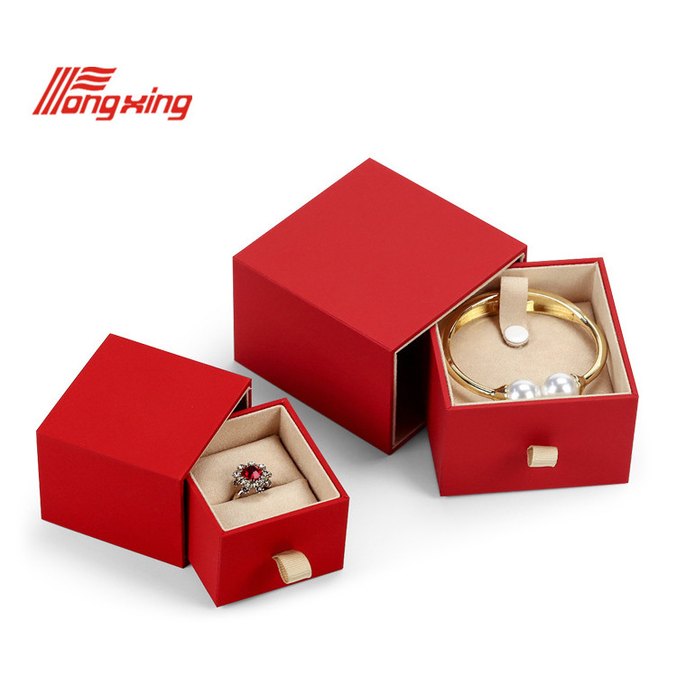 Tongxing Red Jewelry Box Proposal Ring Necklace Box Single Bracelet Gift Box Elegant Packaging for Luxury Jewelry