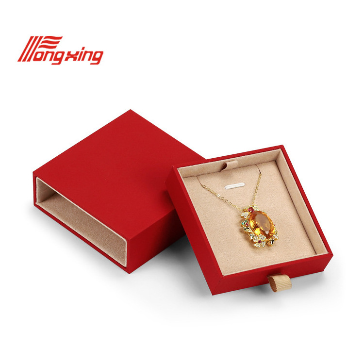 Tongxing Red Jewelry Box Proposal Ring Necklace Box Single Bracelet Gift Box Elegant Packaging for Luxury Jewelry