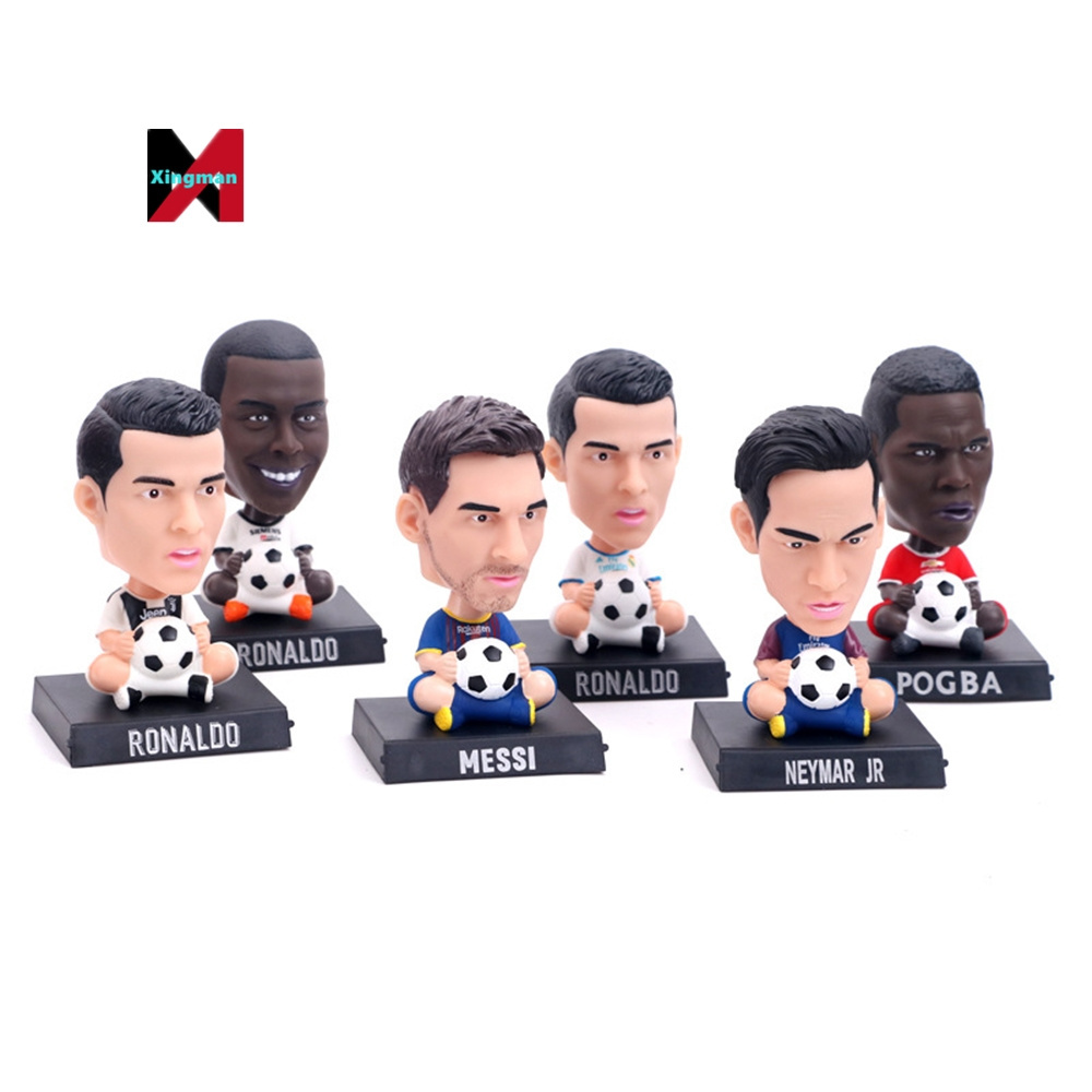 Q version Football star gifts neymar shake his head dolls Cristiano Ronaldo toy Beckham toy Messi figure