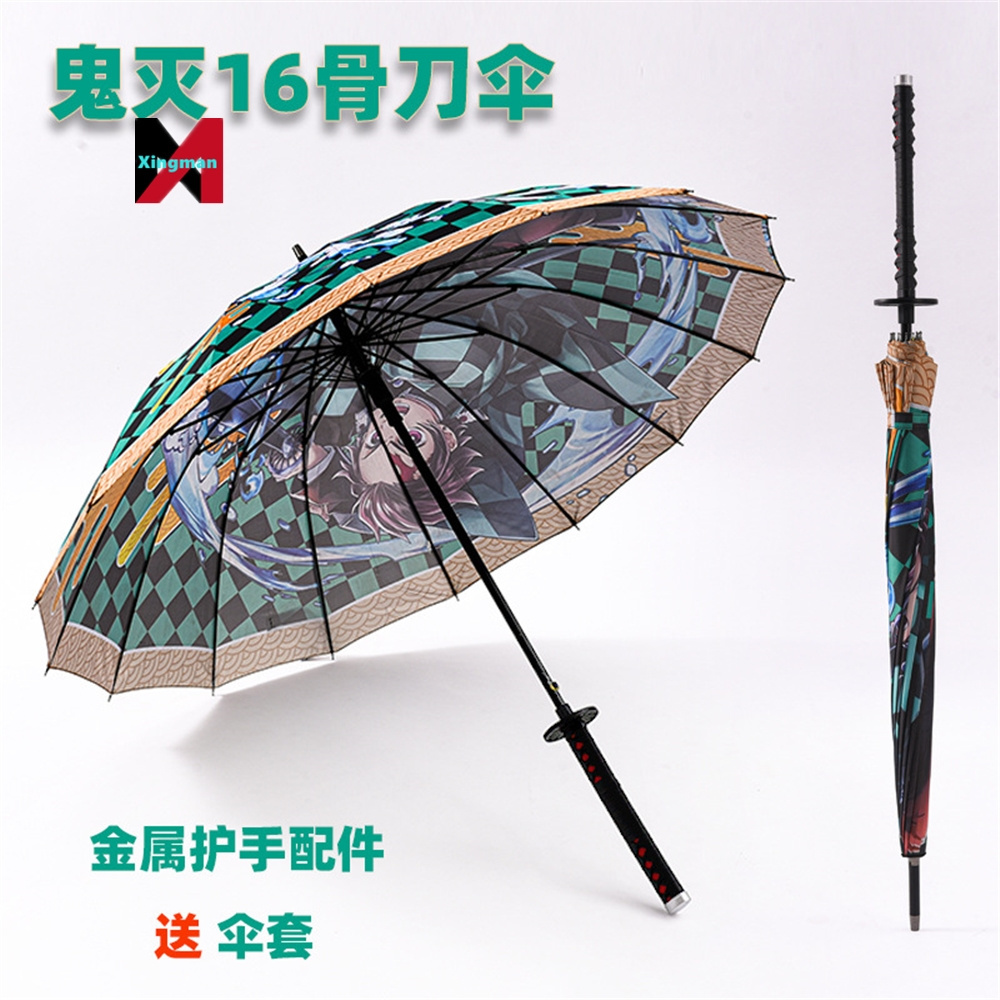 Demon slayer umbrella 9 Styles Kimetsu no Yaiba Eight Bones Umbrellas Summer Anime Cartoon Umbrella Swords sombrilla paraguas