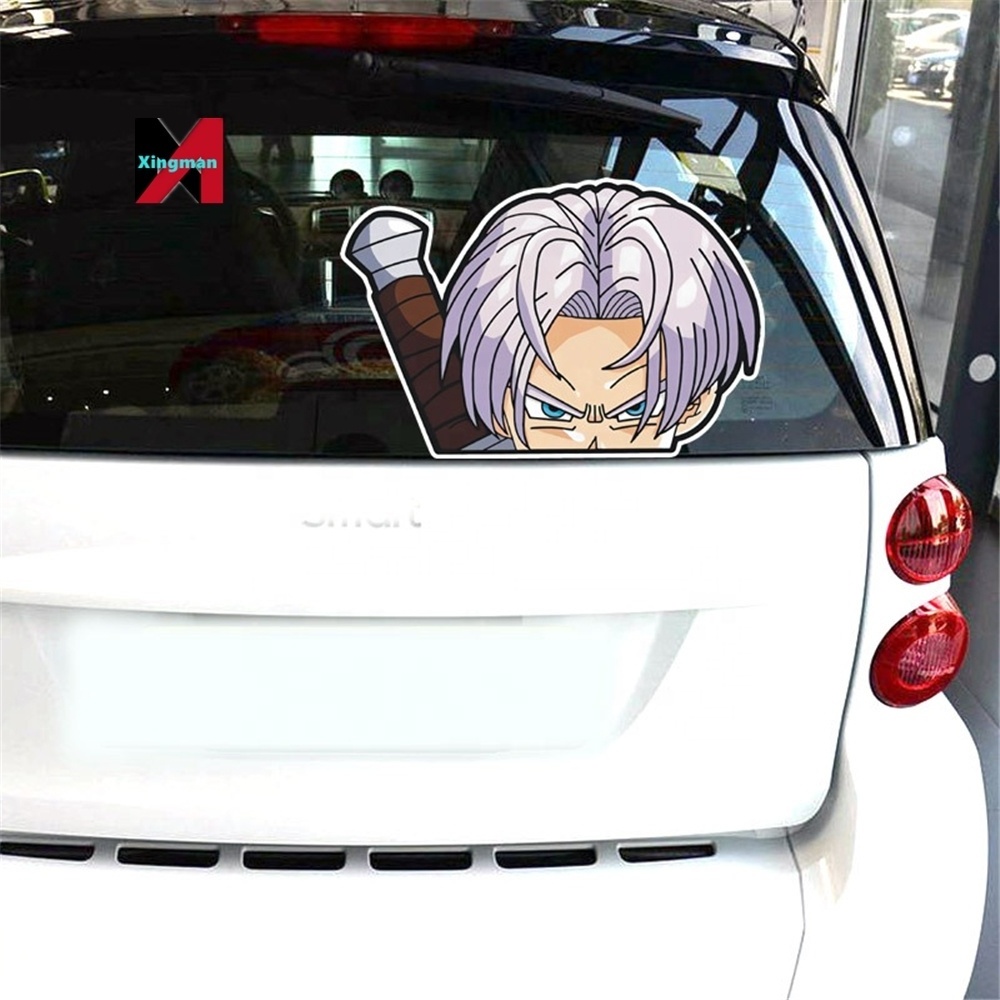 XM Wholesale Large Size Motion Peeping Decal Peeking 3d Waterproof Car Wall Art dragoned a ball Anime Stickers