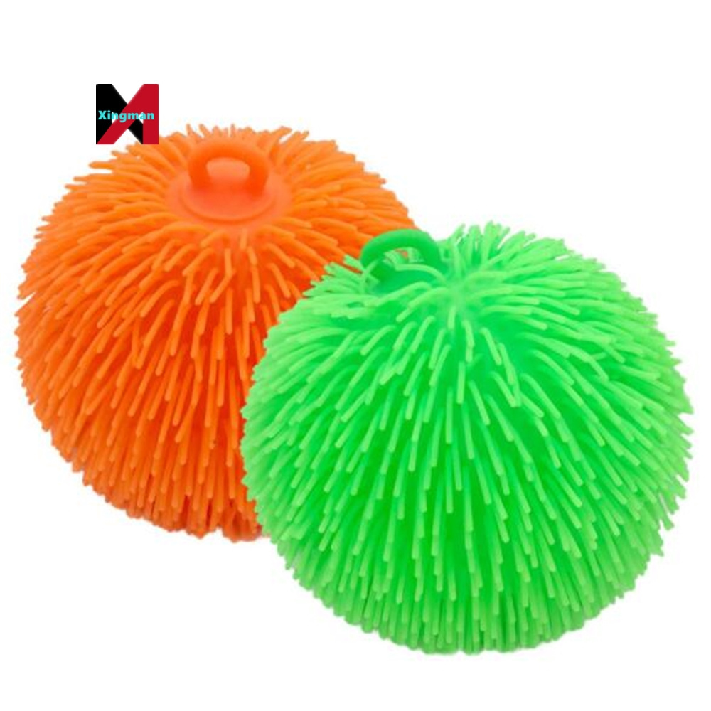 Hairy Flashing LED Puffer Party Favor Toys Soft ball