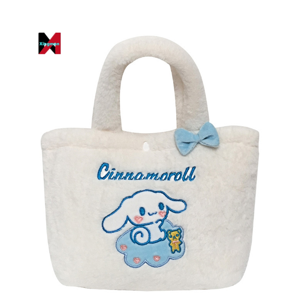 Kawaii Sanrio Bag Kitty Melody Cinnamoroll Backpack Anime Handbag Cartoon Bear plush stuffed animal toys Backpacks for Girl Gift