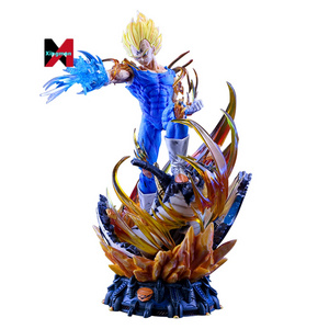 Wholesale Customize Anime PVC luminous model Dragoned ball three-headed LS Vegeta GK Goku sculpture action figure toy decoration