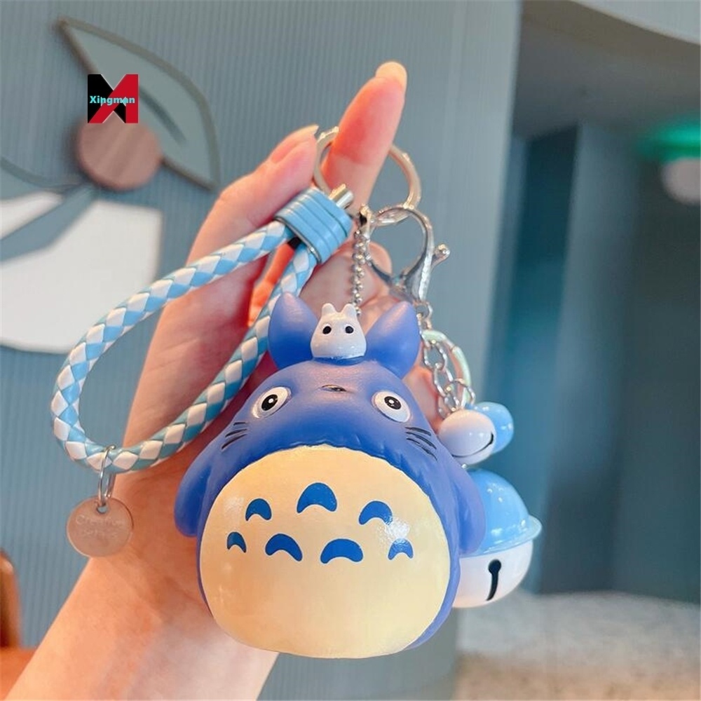 XM 13 Styles My Neighbor Totoro Cartoon Keychain Cute Cat Ball Pendant Rings Bag Keyholder Doll Friend Fans Gift Key