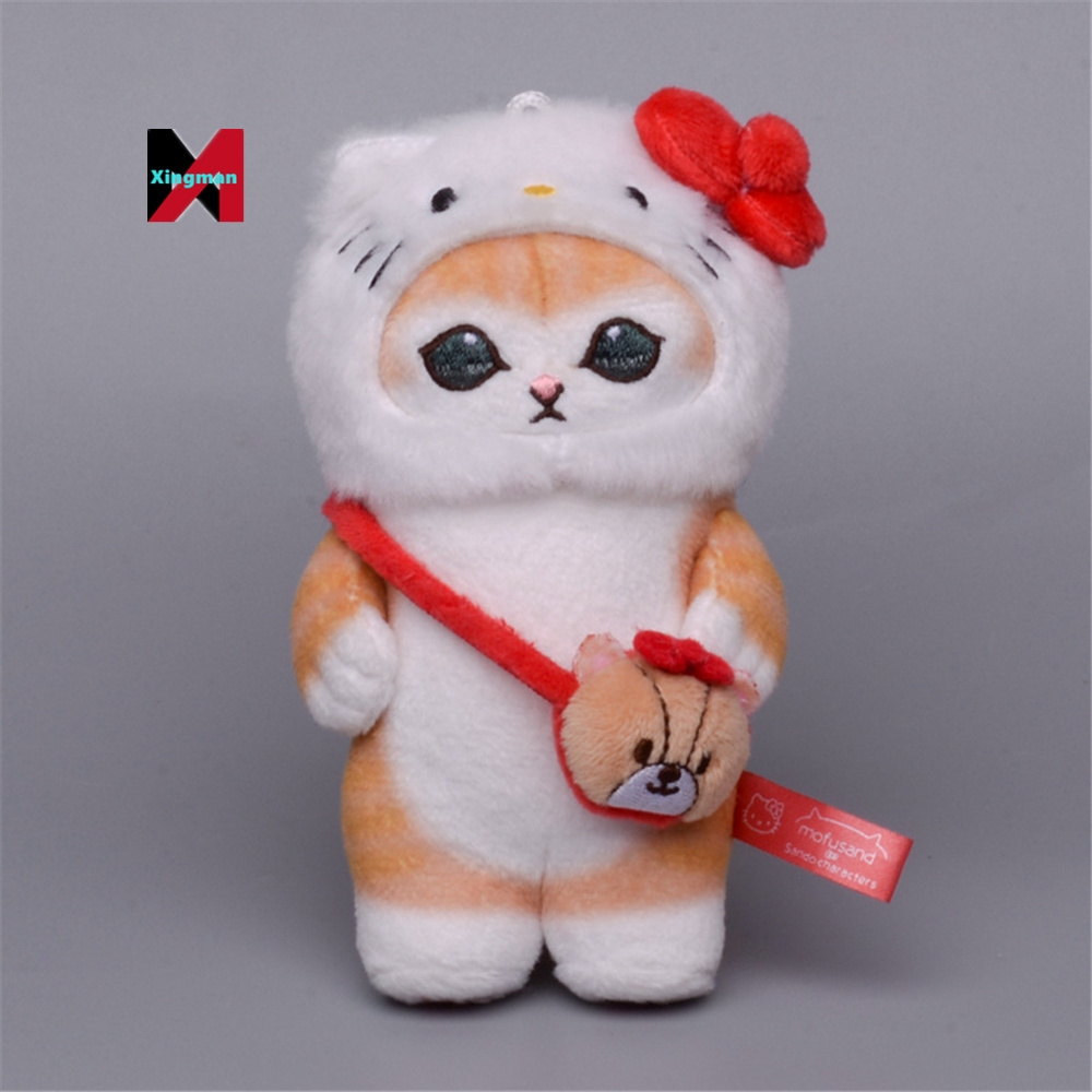 Peluche de cute Sanrio Kuromi pendant plush doll Cinnamon Dog figurine My Melody backpack bag hanging keychain