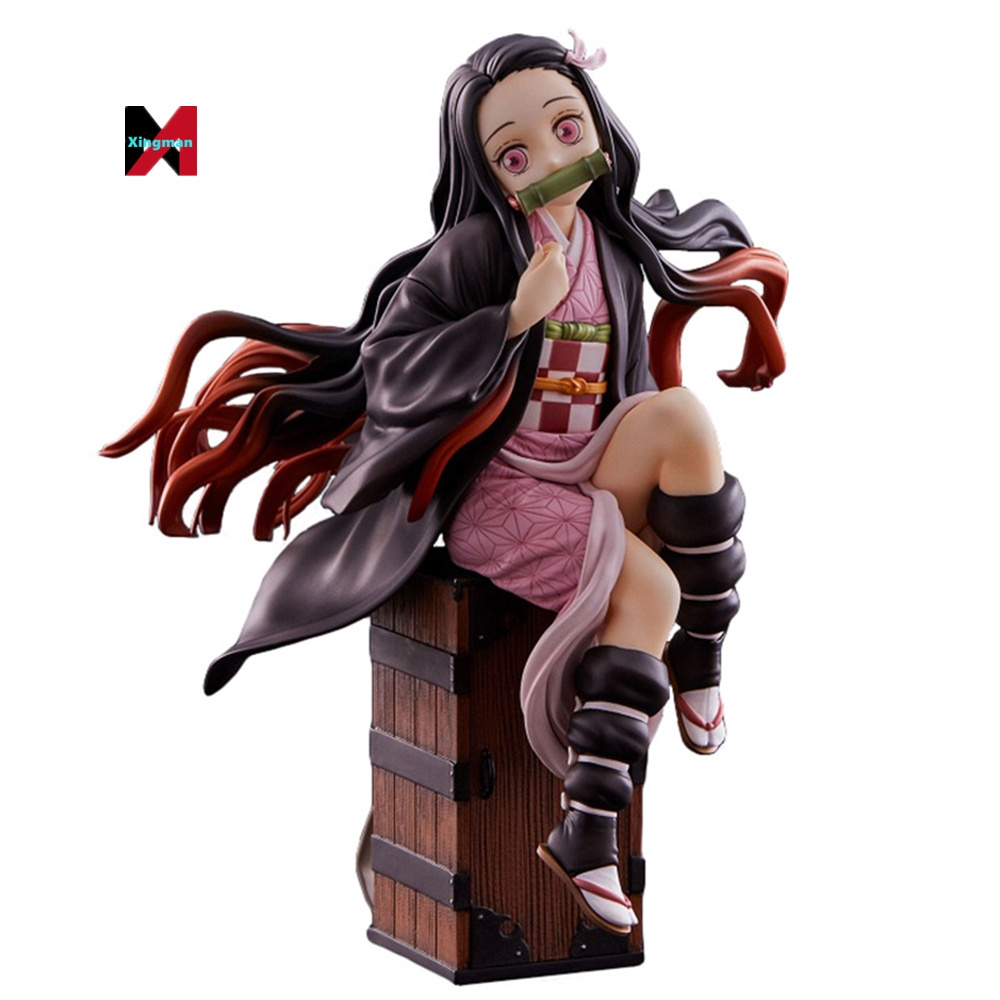 XM Slayer: Kimetsu No Yaiba Kamado Nezuko /Agatsuma Zenitsu 1/8 Scale Anime Chibi Action Figure Demoned a Slayer