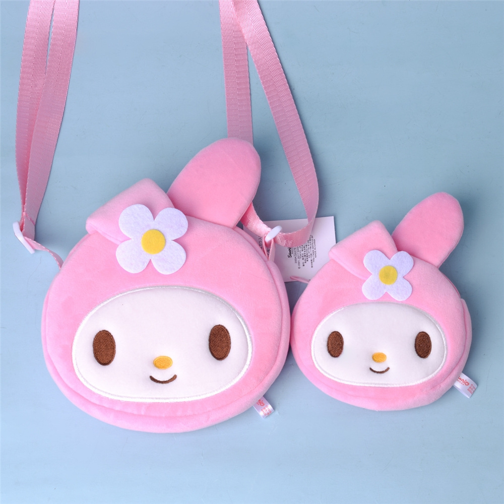 XM Anime Cartoon Kuromi Mini Backpack Purse Sling For Girl Melody plush stuffed animal toys Bag