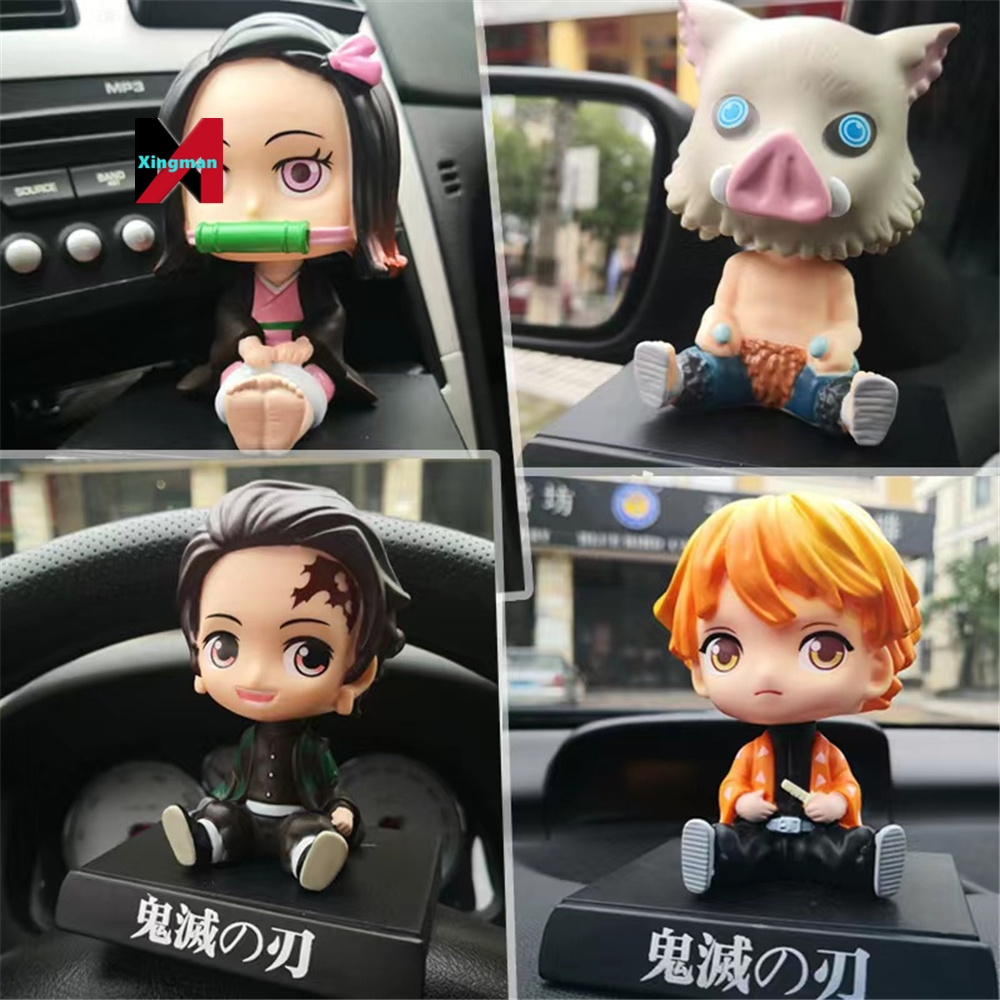 Cartoon Vinyl Shaking Kamado Nezuko Bobble Head doll Demoned a Slayer Bobble-Head Toy For Car Dashboard