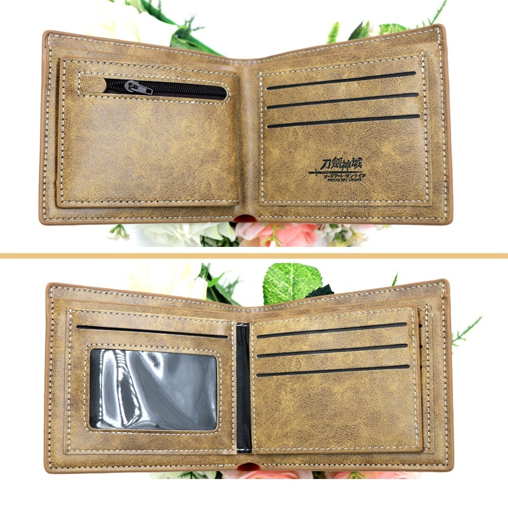 New Arrival PU Wallet of Anime Sword Art Online Kirigaya Kazuto Card Holder with Money Bag Yuuki Asuna for Woman/Man Gift Purse