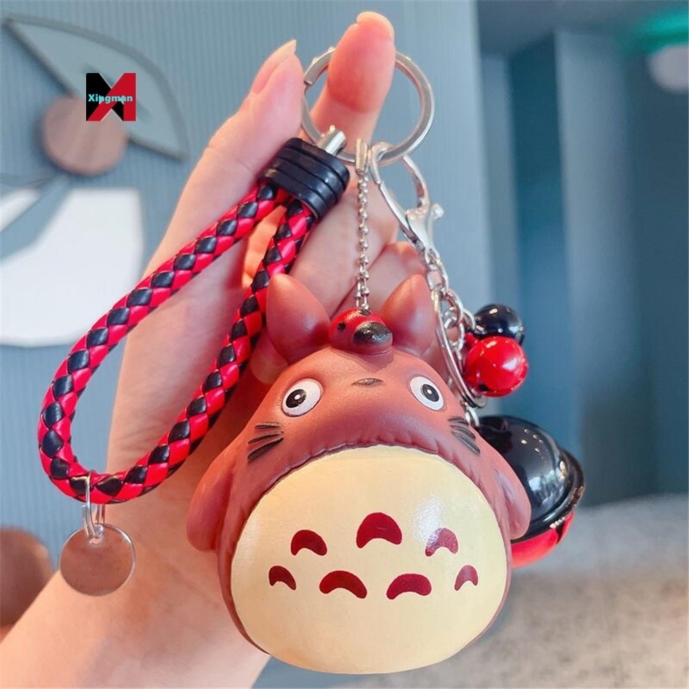 XM 13 Styles My Neighbor Totoro Cartoon Keychain Cute Cat Ball Pendant Rings Bag Keyholder Doll Friend Fans Gift Key