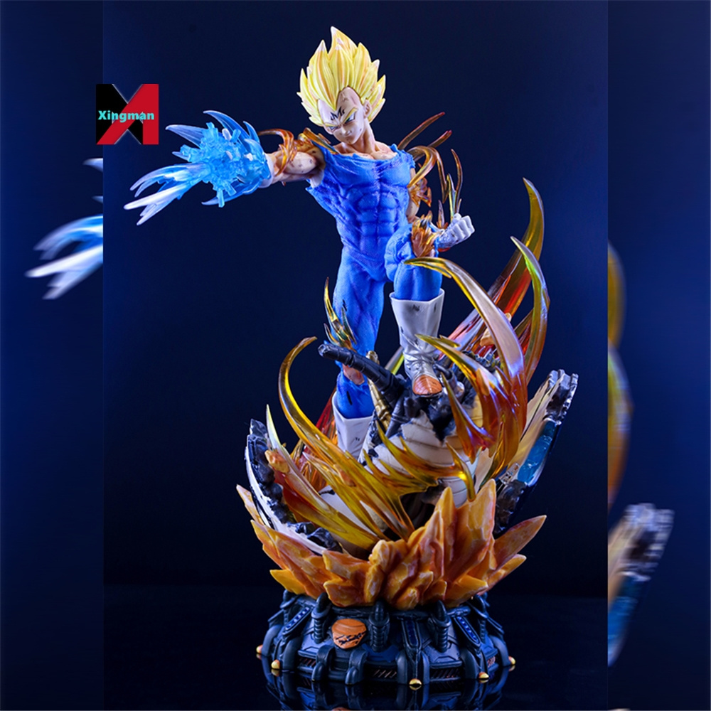 Wholesale Customize Anime PVC luminous model Dragoned ball three-headed LS Vegeta GK Goku sculpture action figure toy decoration