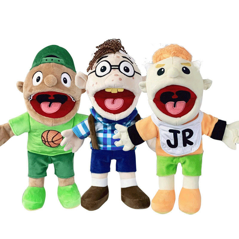 XM 100020 New Funny Human Soft Stuffed Plush Toy Educational Plush Toys Joseph Hand Puppet Jeffy Hand Puppet