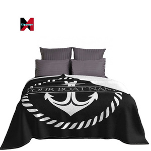 Throws Black Nautical Decorative Anchor Customizable Flannel Soft Breathable Thermal Bedding and Travel Blanket other blankets