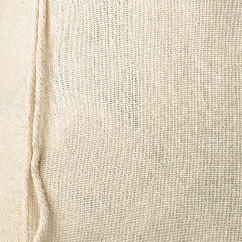 Eco-Friendly 100% Natural Unbleached 15x20cm Cotton Linen Candle Packaging Bag Cotton Drawstring Bag Linen Storage Bag