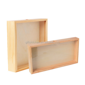 Wholesale high quality wall hanging wooden shadow box frame