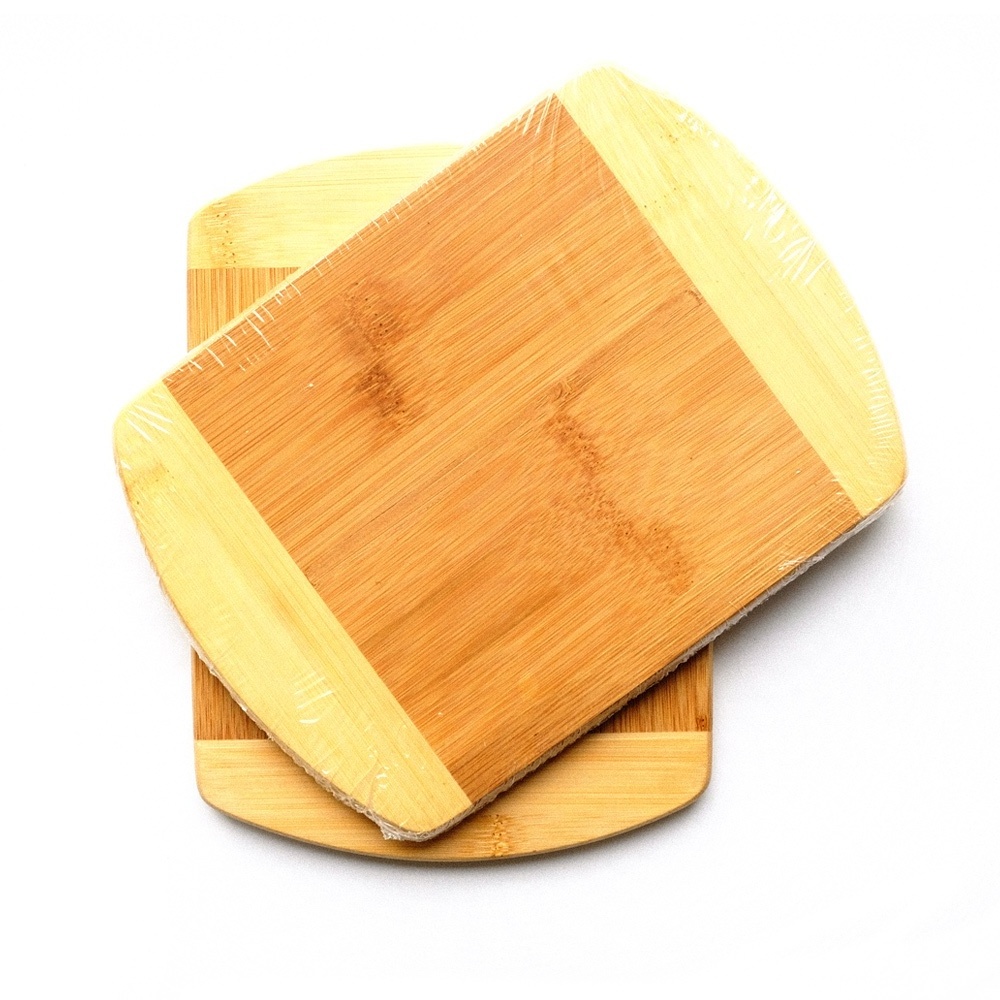 Eco Friendly Kitchen Wood Bamboo Chopping Blocks with Juice Groove Small Cheese Boards Vegetables Cutting Board Set