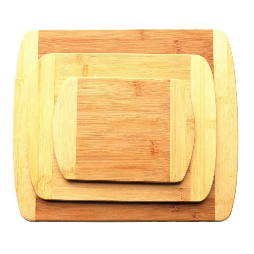 Eco Friendly Kitchen Wood Bamboo Chopping Blocks with Juice Groove Small Cheese Boards Vegetables Cutting Board Set